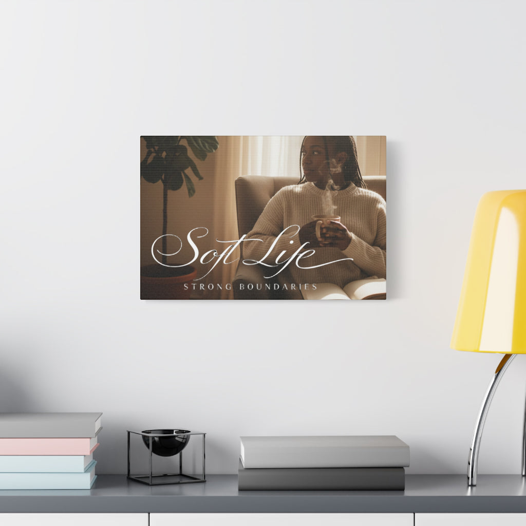Matte Stretched Canvas - Woman 1 Cozy Reading Moment Wall Art