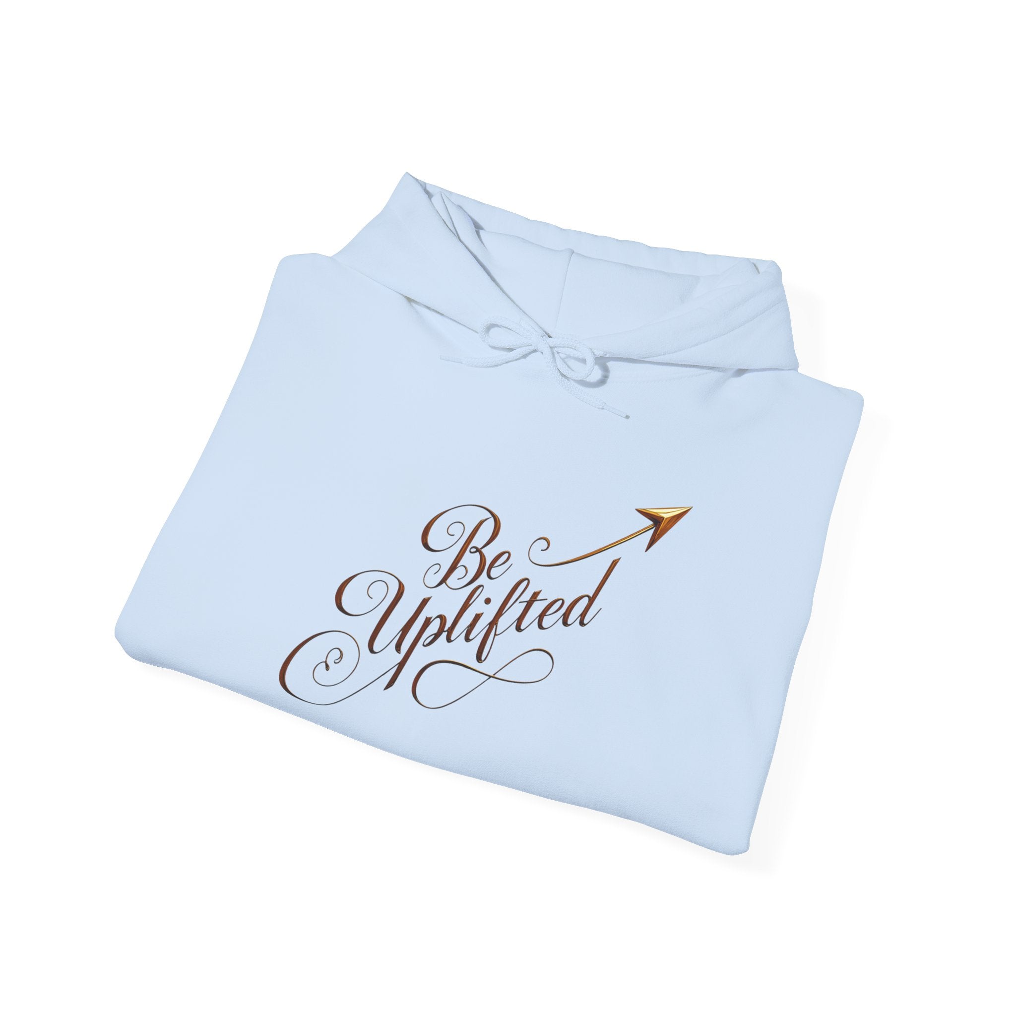 Be Uplifted script arrow Hoodie | Inspirational Typography Sweatshirt