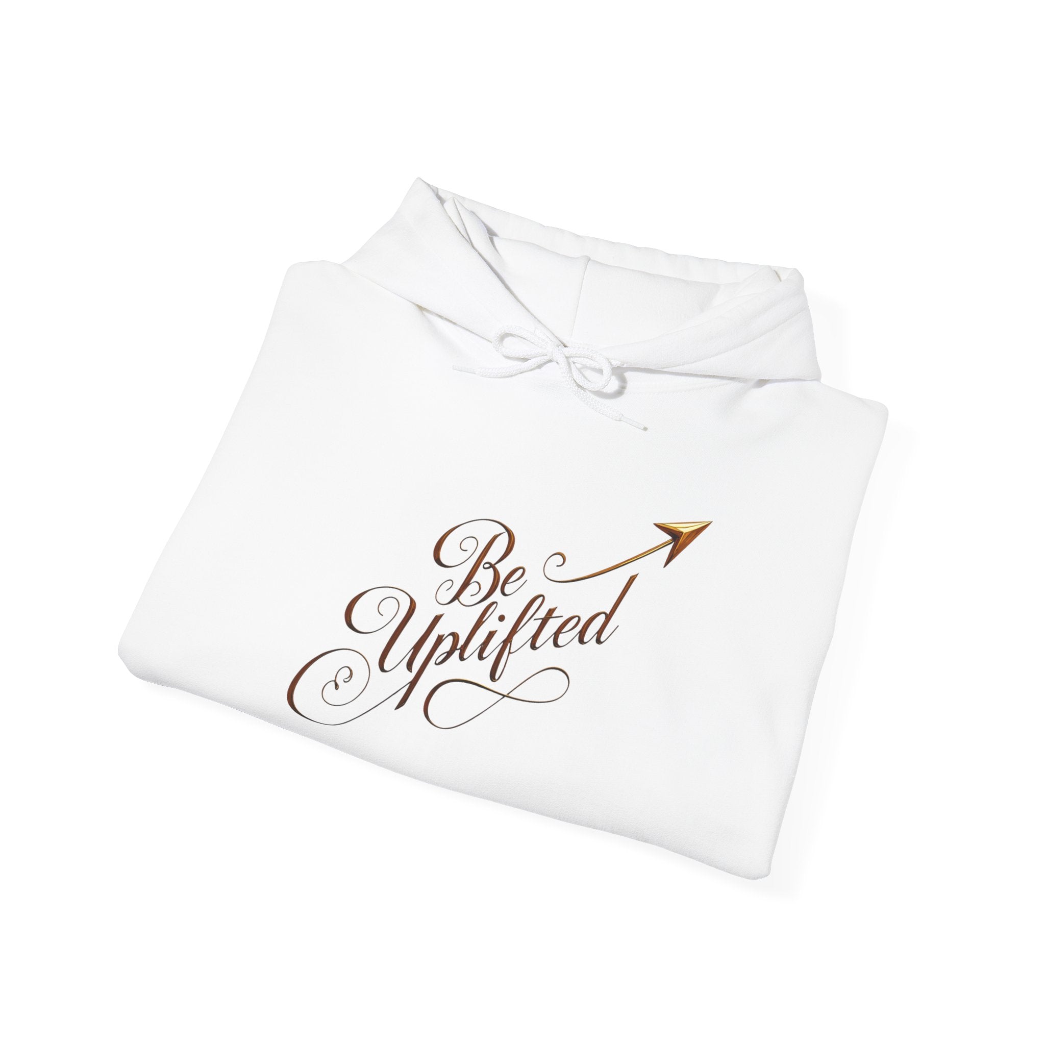 Be Uplifted script arrow Hoodie | Inspirational Typography Sweatshirt