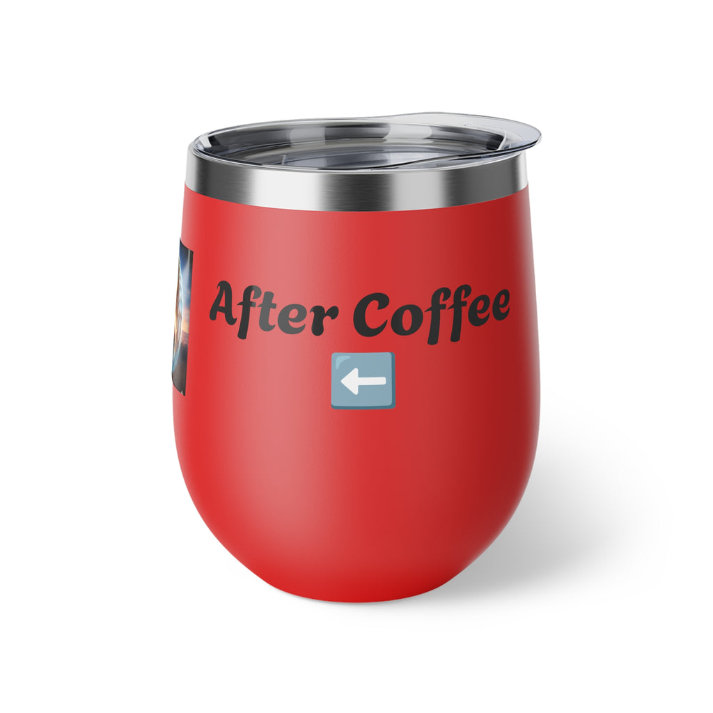 Before Coffee/ After Coffee Dragon Image Tumbler | 12oz Insulated Cup