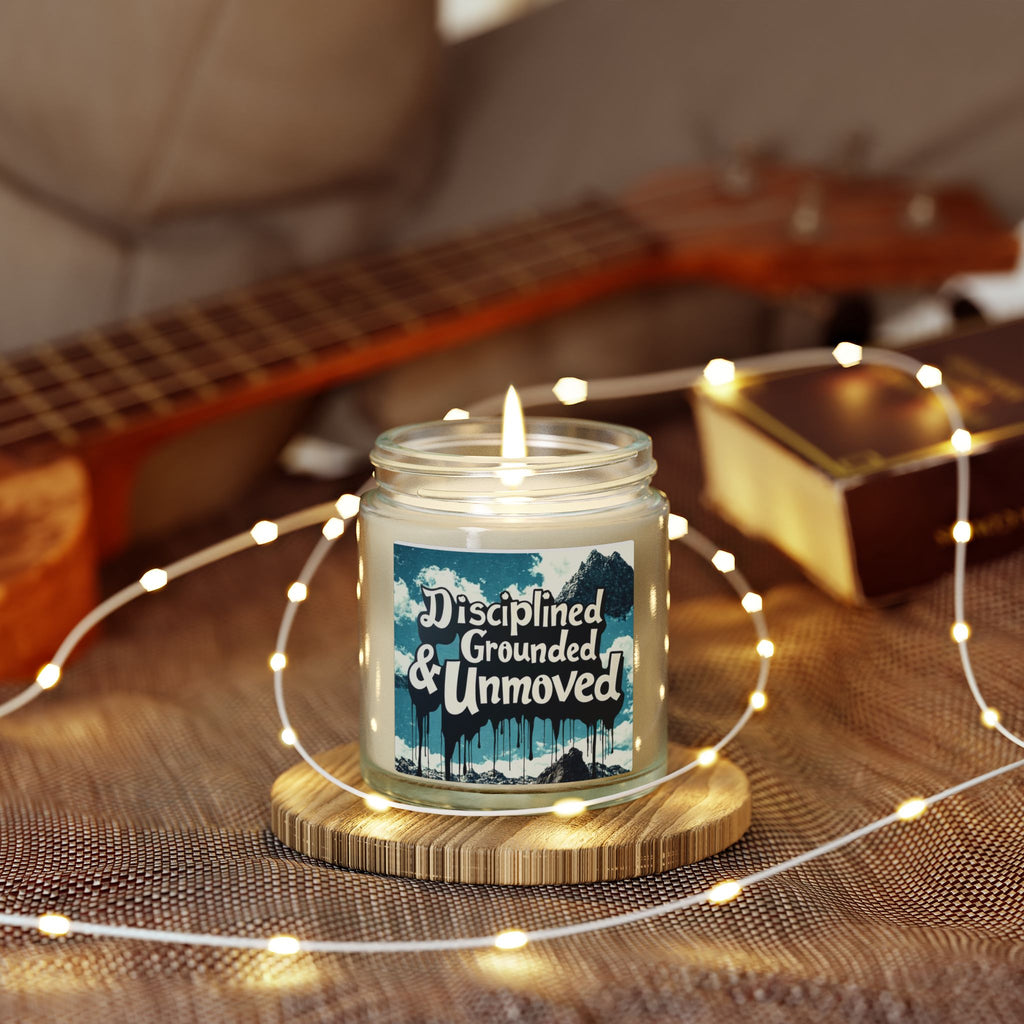 Scented Candle — Coconut Apricot Wax “Disciplined, Grounded & Unmoved” (4oz/9oz)