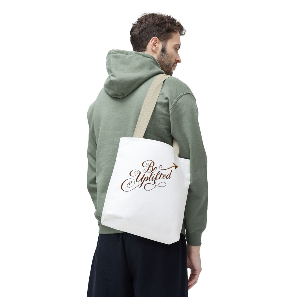 Be Uplifted script airplane Tote Bag | Soul Mind minimalist face Tote Bag