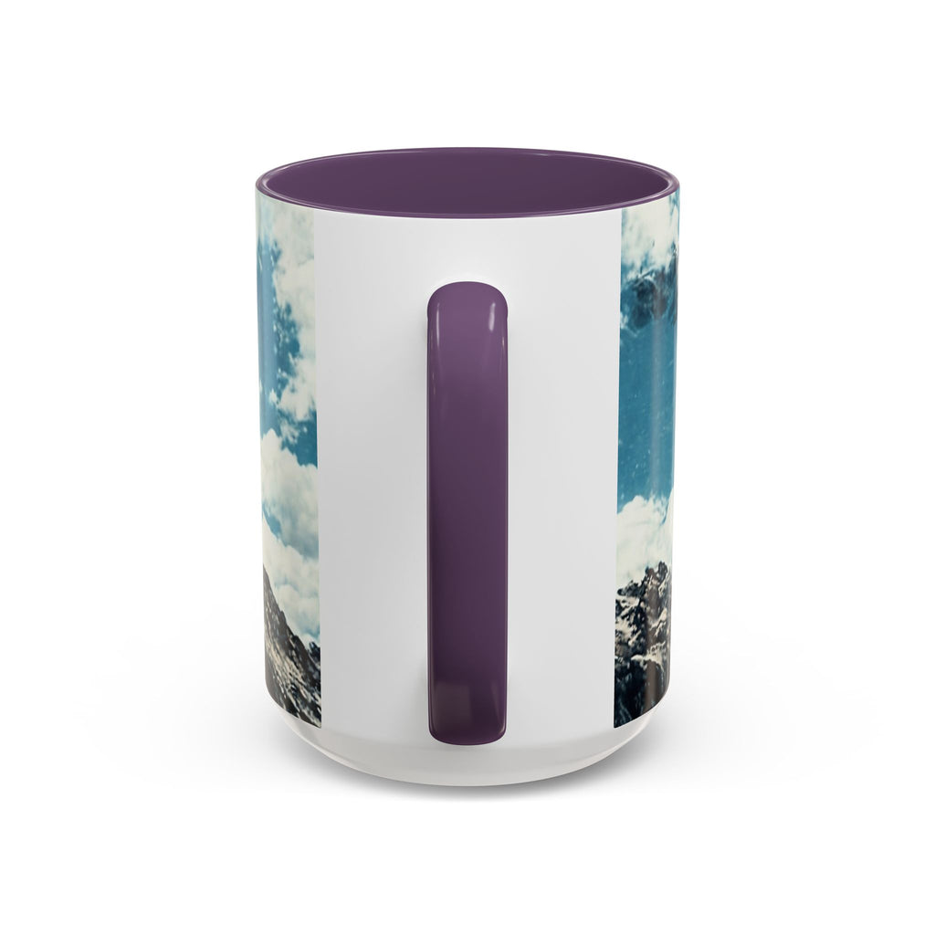 Disciplined, Grounded & Unmoved Coffee Mug — Motivational Mountain Accent Mug (11/15oz)
