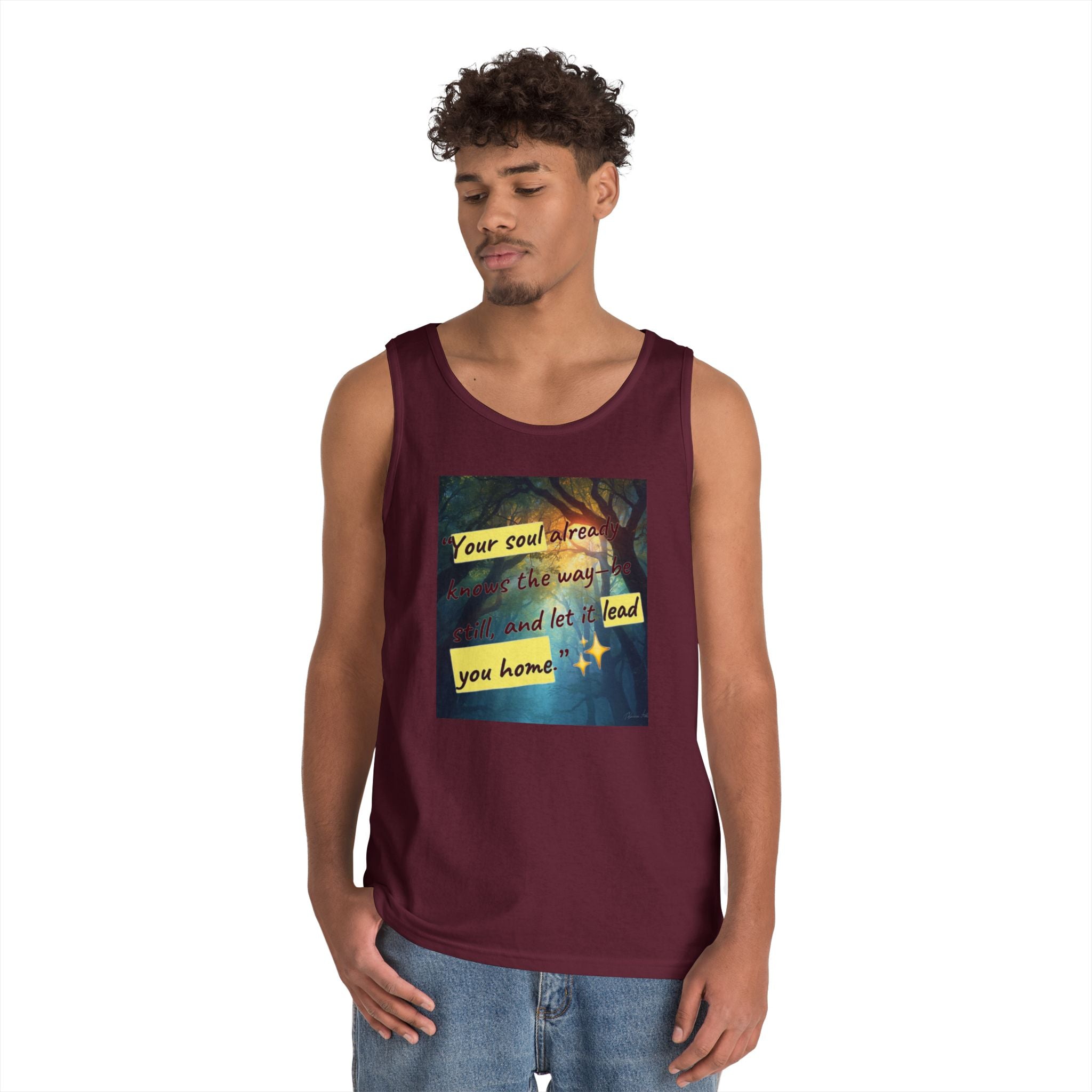 Inspirational Tank Top — "Your soul will find the way" Forest Quote Tank