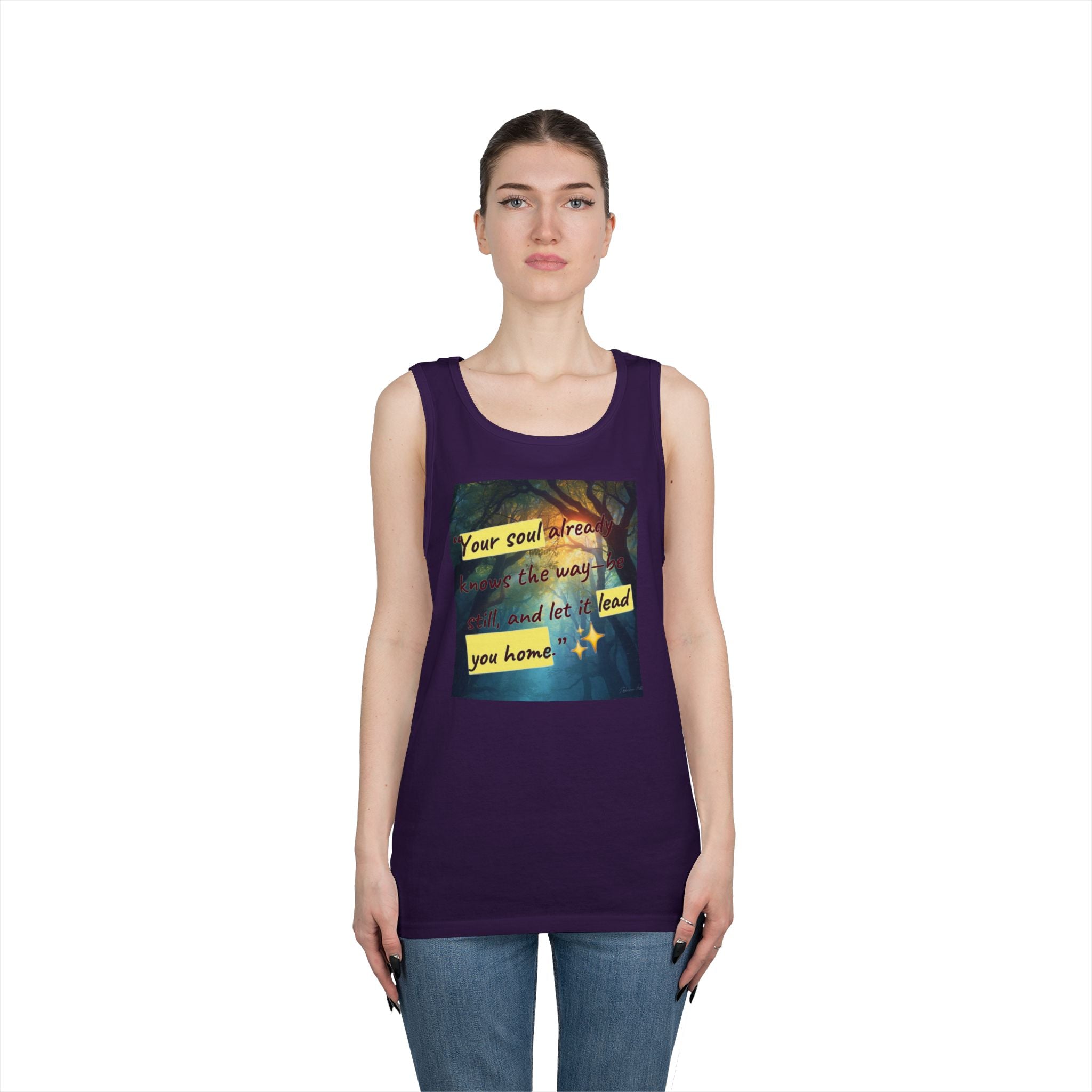 Inspirational Tank Top — "Your soul will find the way" Forest Quote Tank